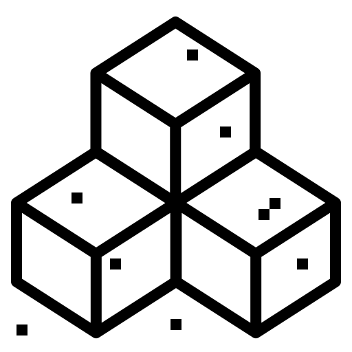 An icon of sugar cubes